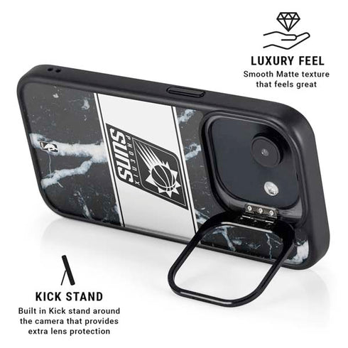 NBA Phoenix Suns Marble iPhone 16e Kickstand Case