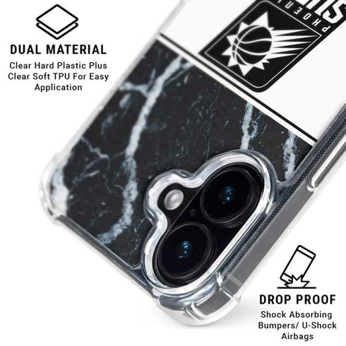 NBA Phoenix Suns Marble iPhone 17 Clear Case