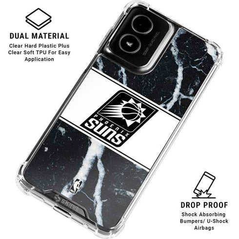 NBA Phoenix Suns Marble Moto G Power 5G (2024) Clear Case