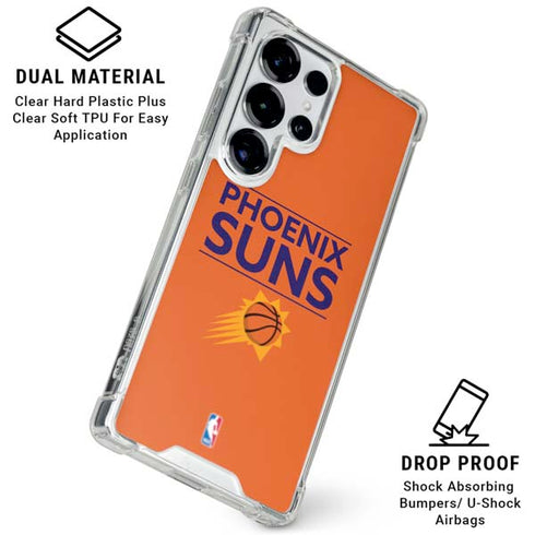 NBA Phoenix Suns Standard - Orange Galaxy S25 Ultra Clear Case