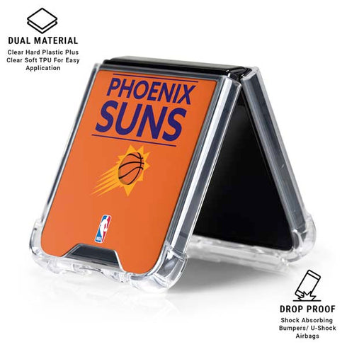 NBA Phoenix Suns Standard - Orange Galaxy Z Flip6 Clear Case