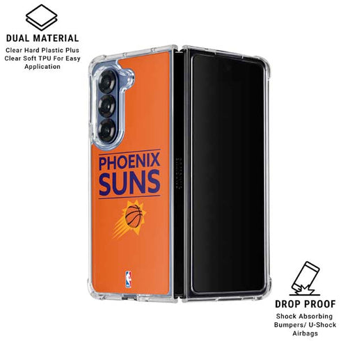 NBA Phoenix Suns Standard - Orange Galaxy Z Fold6 Clear Case