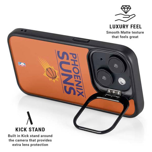 NBA Phoenix Suns Standard - Orange iPhone 15 Kickstand Case