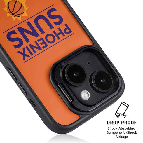 NBA Phoenix Suns Standard - Orange iPhone 15 Kickstand Case