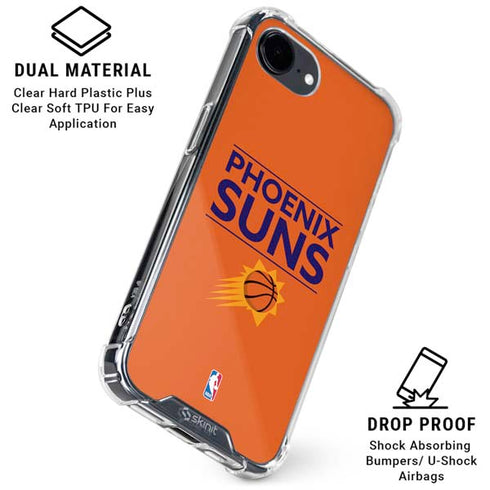 NBA Phoenix Suns Standard - Orange iPhone 16e Clear Case
