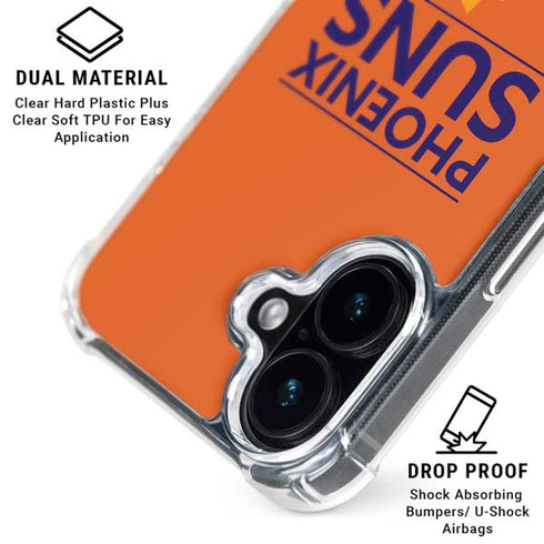 NBA Phoenix Suns Standard - Orange iPhone 17 Clear Case
