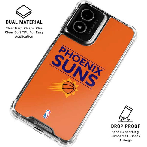 NBA Phoenix Suns Standard - Orange Moto G Power 5G (2024) Clear Case