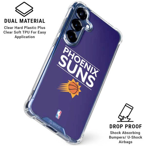 NBA Phoenix Suns Standard - Purple Galaxy S25 Plus Clear Case
