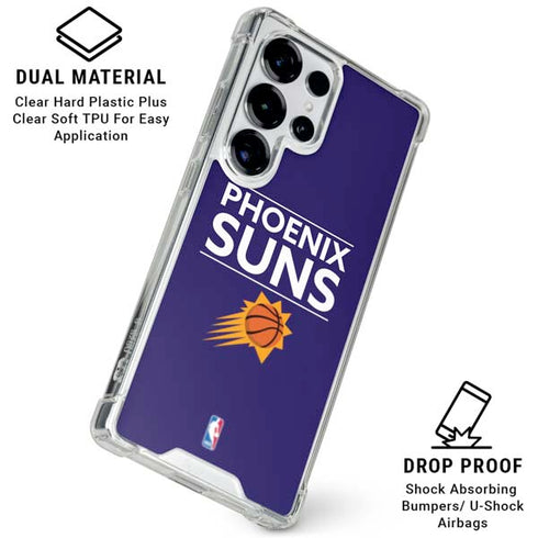 NBA Phoenix Suns Standard - Purple Galaxy S25 Ultra Clear Case
