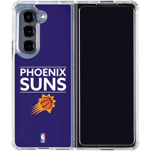 NBA Phoenix Suns Standard - Purple Galaxy Z Fold5 5G Clear Case