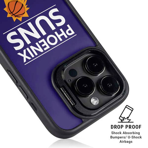 NBA Phoenix Suns Standard - Purple iPhone 14 Pro Max Kickstand Case