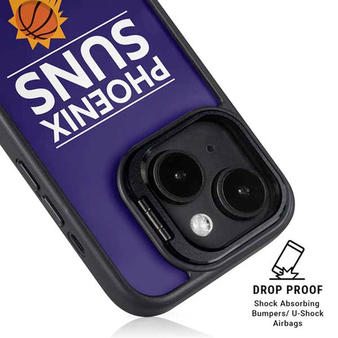 NBA Phoenix Suns Standard - Purple iPhone 15 Plus Kickstand Case