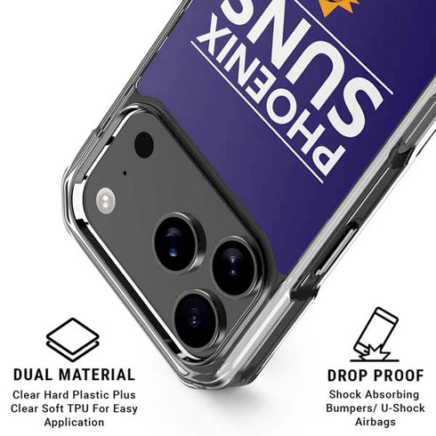 NBA Phoenix Suns Standard - Purple iPhone 18 Pro Clear Case