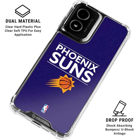 NBA Phoenix Suns Standard - Purple Moto G Power 5G (2024) Clear Case