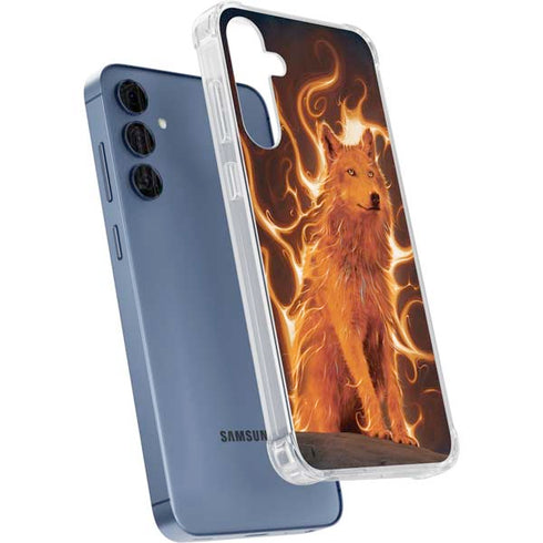 Phoenix Wolf by Vincent Hie Galaxy A55 5G Clear Case