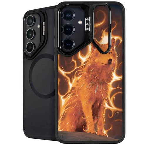 Phoenix Wolf by Vincent Hie Galaxy S25 Kickstand Case