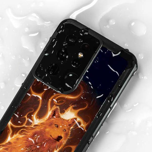Phoenix Wolf by Vincent Hie Galaxy S24 Ultra Waterproof Case