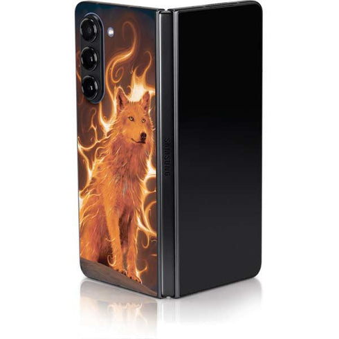 Phoenix Wolf by Vincent Hie Galaxy Z Fold5 5G Skin