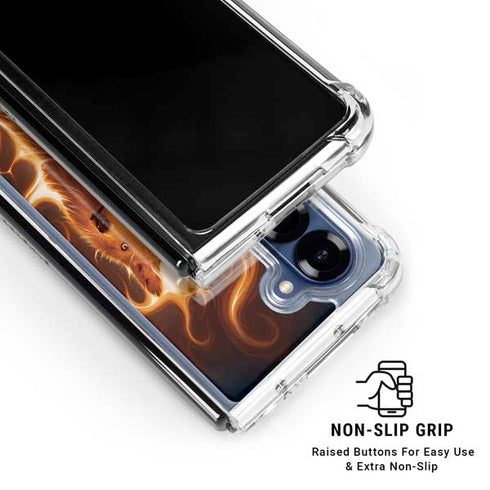 Phoenix Wolf by Vincent Hie Galaxy Z Fold6 Clear Case