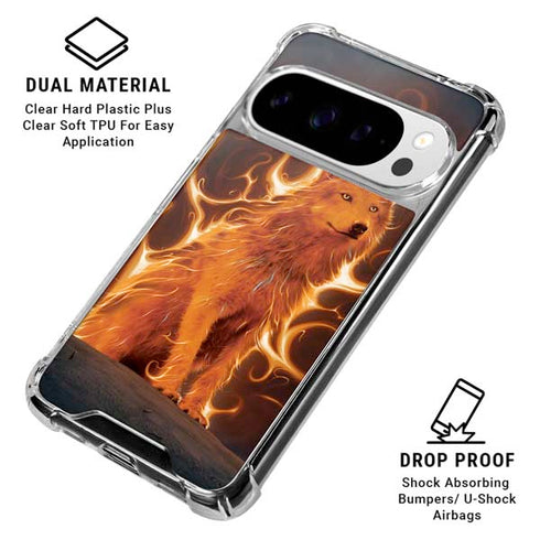 Phoenix Wolf by Vincent Hie Google Pixel 10 Pro XL Clear Case