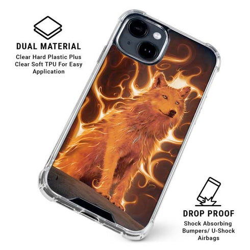 Phoenix Wolf by Vincent Hie iPhone 15 Clear Case