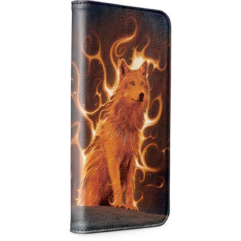 Phoenix Wolf by Vincent Hie iPhone 15 Folio Case