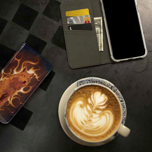 Phoenix Wolf by Vincent Hie iPhone 15 Folio Case