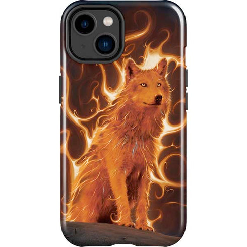 Phoenix Wolf by Vincent Hie iPhone 15 Impact Case
