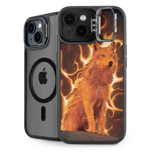 Phoenix Wolf by Vincent Hie iPhone 15 Kickstand Case