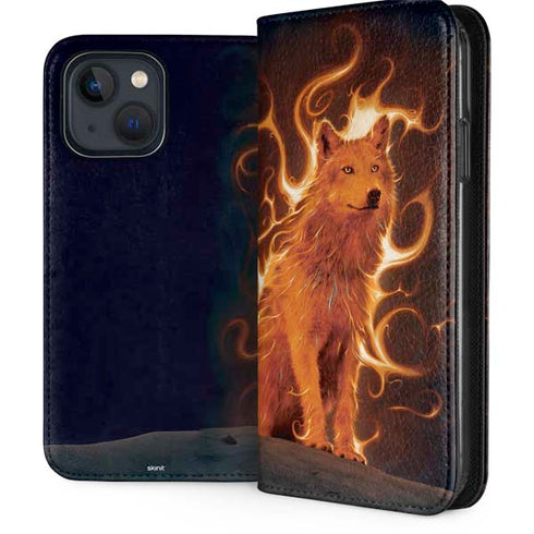 Phoenix Wolf by Vincent Hie iPhone 15 Plus Folio Case