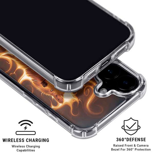 Phoenix Wolf by Vincent Hie iPhone 17 Clear Case