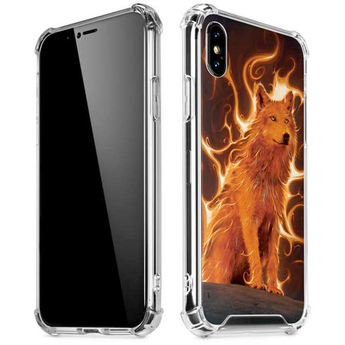 Phoenix Wolf by Vincent Hie iPhone X/XS Clear Case