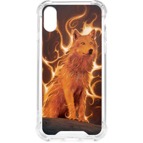 Phoenix Wolf by Vincent Hie iPhone XS Clear Case