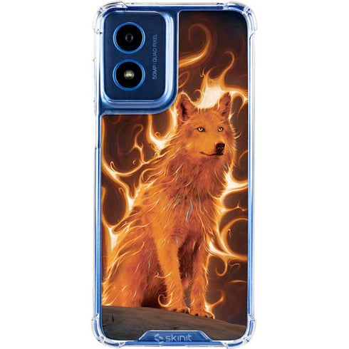 Phoenix Wolf by Vincent Hie Moto G 5G (2024) Clear Case