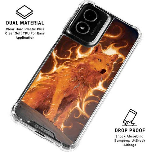 Phoenix Wolf by Vincent Hie Moto G Power 5G (2024) Clear Case