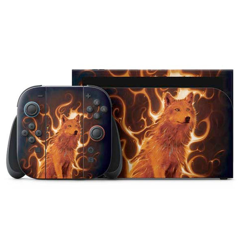 Phoenix Wolf by Vincent Hie Nintendo Switch 2 (2025) with Joy-Con Skin