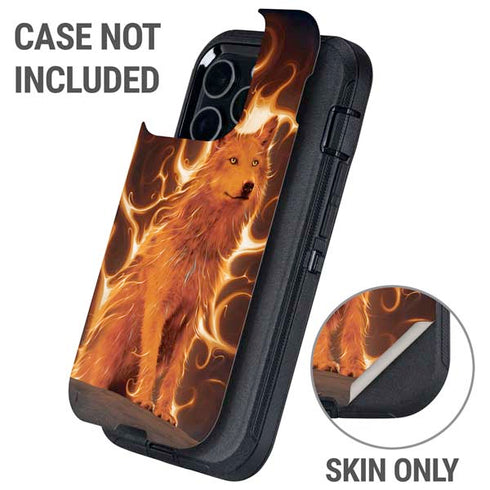 Phoenix Wolf by Vincent Hie Otterbox Defender iPhone Skin
