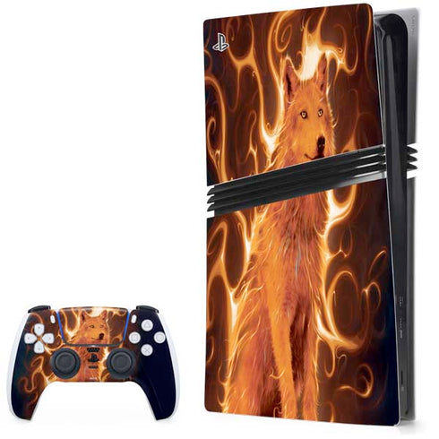 Phoenix Wolf by Vincent Hie PS5 Pro Bundle Skin