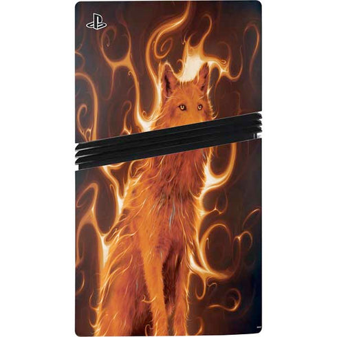 Phoenix Wolf by Vincent Hie PS5 Pro Console Skin
