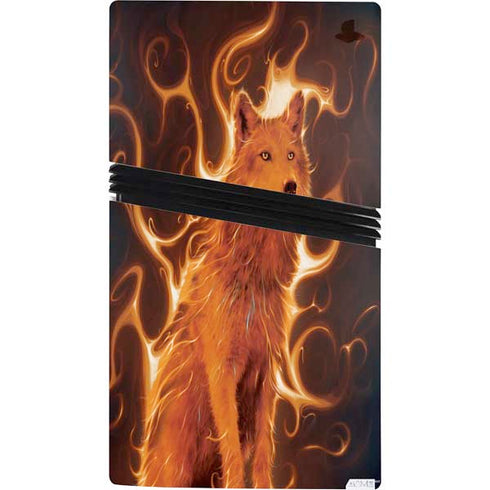 Phoenix Wolf by Vincent Hie PS5 Pro Console Skin