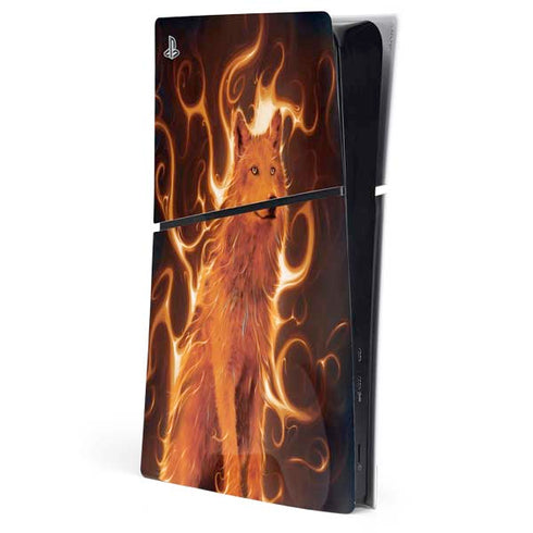 Phoenix Wolf by Vincent Hie PS5 Slim Digital Edition Console Skin