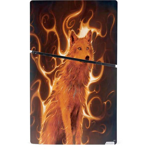 Phoenix Wolf by Vincent Hie PS5 Slim Digital Edition Console Skin