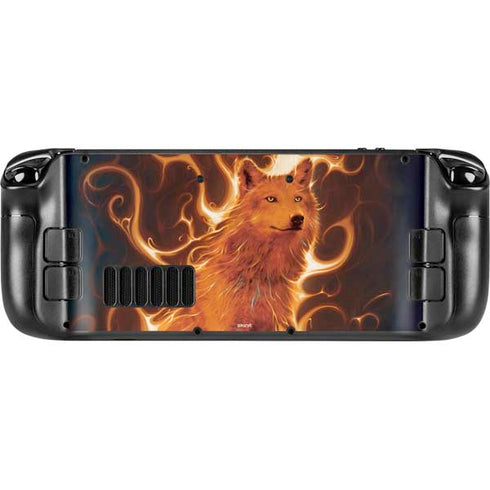 Vincent Hie Phoenix Wolf Steam Deck Handheld Gaming Computer Skin
