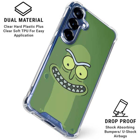 Adult Swim Rick and Morty Pickle Rick Galaxy S25 Plus Clear Case