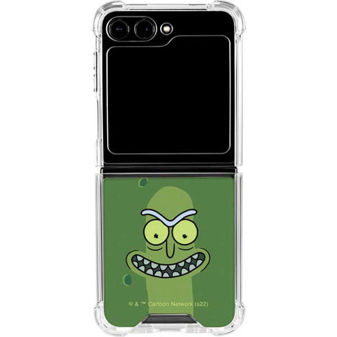 Adult Swim Rick and Morty Pickle Rick Galaxy Z Flip6 Clear Case