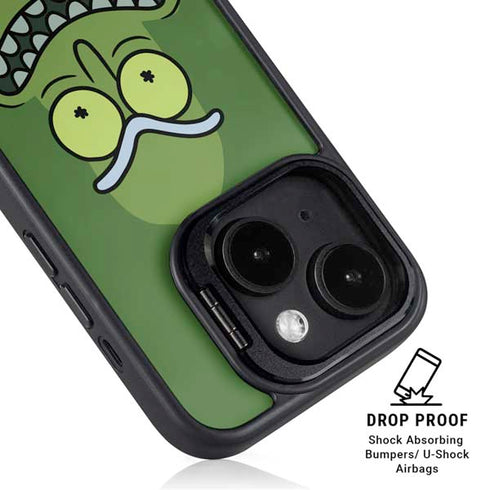 Adult Swim Rick and Morty Pickle Rick iPhone 14 Kickstand Case