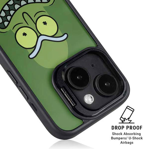 Adult Swim Rick and Morty Pickle Rick iPhone 14 Plus Kickstand Case