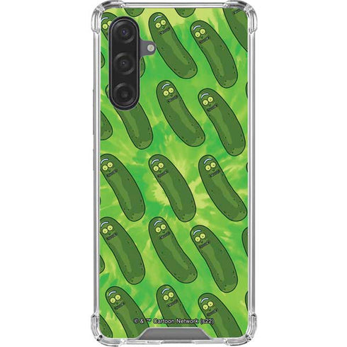 Adult Swim Rick and Morty Pickle Rick Pattern Galaxy A17 Clear Case