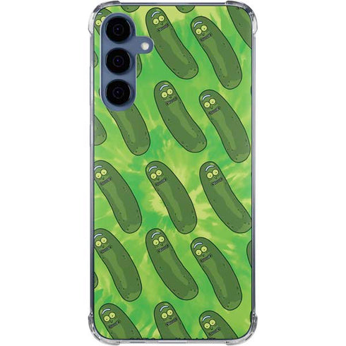 Adult Swim Rick and Morty Pickle Rick Pattern Galaxy A35 5G Clear Case