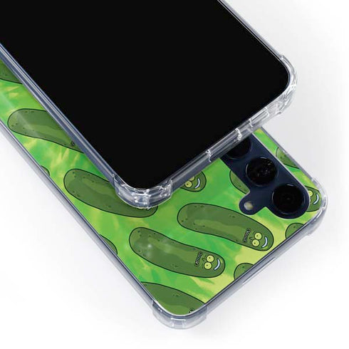 Adult Swim Rick and Morty Pickle Rick Pattern Galaxy A35 5G Clear Case